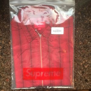 Supreme zip up collar shirt